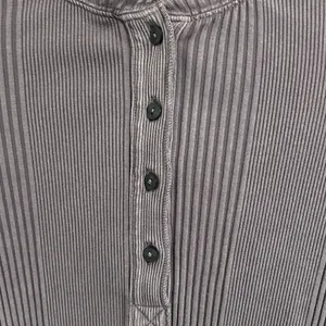 Aerie Charcoal Long Sleeve Henley Top Jrs. thumbnail 2