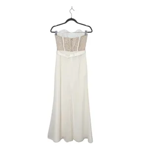 White by Vera Wang Ivory Strapless Formal Dress Size 4 thumbnail 2