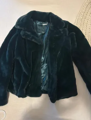 Green fur coat Size M thumbnail 1