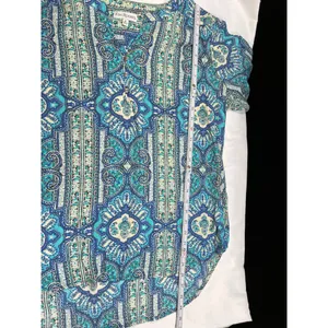 Kim Rogers SKU 7729 Womens Blue and Green Paisley Blouse Size XL thumbnail 5