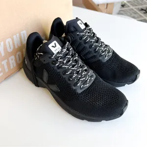 Veja Marlin V-Knit Sneakers Tennis Shoes in Full Black NIB thumbnail 4