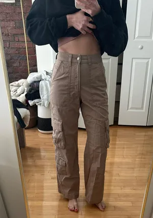 Hollister Brown Cargo Pants thumbnail 1