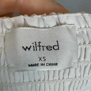 Aritzia Wilfred Ballet Camisole Top White Shirred Smocked Chiffon‎ Size XS Tank thumbnail 5