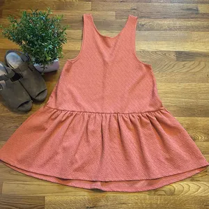 Free People Womens Small Easy Street Sleeveless Textured Dropwaist Mini Dress thumbnail 1