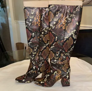 Circus by Sam Edelman Over the Knee Snakeskin Boots thumbnail 6