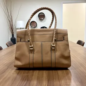 Patricia Nash Vienna Leather Satchel Bag - Tan (Immaculate Interior) thumbnail 2