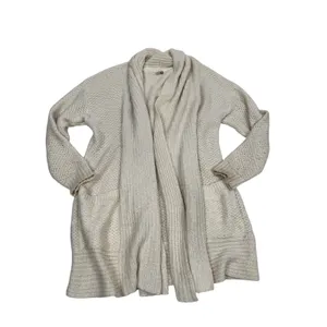 Pilcro and the Letterpress Ivory Textured Knit Shawl Cardigan Sweater Medium thumbnail 2