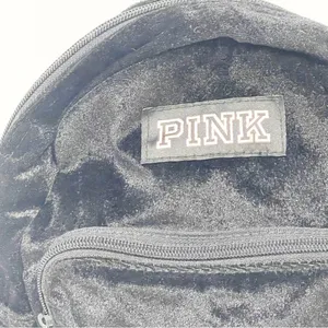 Victorias Secret‎ Pink Black Mini Suede Backpack thumbnail 2