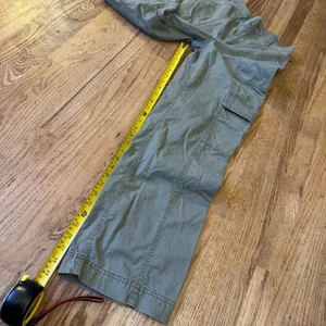 Abercrombie & Fitch Olive Green High Rise Cargo Pants Straight Leg Size 27/4 thumbnail 5