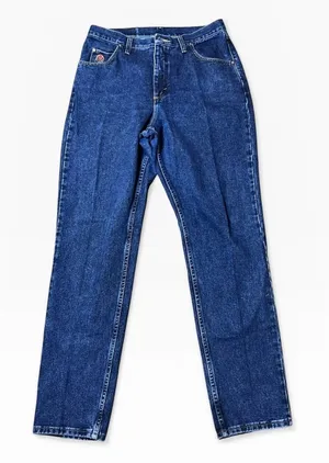 Wrangler 20X Straight Leg Blue Jeans‎ Western Denim Size 14 31x33 Mom Riding VTG thumbnail 1
