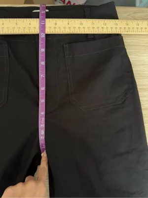 Anthropologie Maeve 25 Colette Full Length Wide Leg Pants Black Relaxed Office thumbnail 8