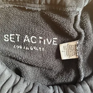 Set Active Los Angeles Black Fleece Jogger Sweatpants Women Small Made‎ in USA thumbnail 3