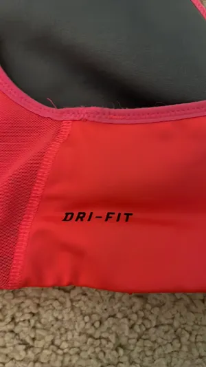 Pink Nike Dri-FIT Racerback Bra Sports Large Women’s thumbnail 3