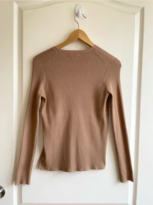 Aritzia Wilfred Open Front Clasp Cardigan Sweater Sz XS Ribbed Y2K 90s thumbnail 2