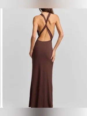 Julia Maxi Dress Brown NWT thumbnail 2