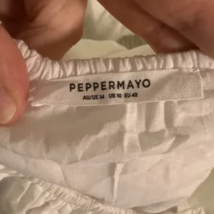 Peppermayo White European Towns Linen Dress US 10 Romantic Coquette Soft Girl thumbnail 10