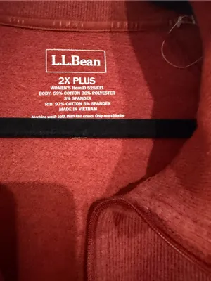 LL bean cozy pullover sz 2x like new in red chestnut heather thumbnail 3