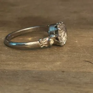 Vintage Austrian Crystal Ring Silver thumbnail 6