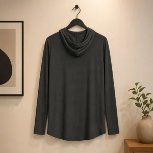 Athleta Purist Hoodie Charcoal Gray Crossover Wrap Front Top 486073 Small thumbnail 3