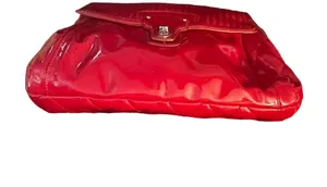 Coach Poppy Glossy Red Quilted Patent Leather Bag thumbnail 5