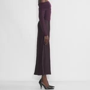 NWT Babaton Slip‎ Satin Maxi Skirt in Noble Purple Size 00 thumbnail 9