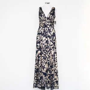 Betsy & Adam - Foil Print Sleeveless Mesh Gown‎ thumbnail 7