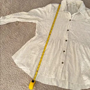 Umgee Cream Button Down Shirt thumbnail 9