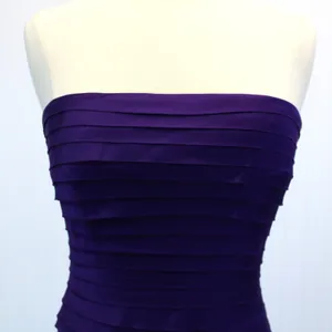Adrianna Papell Womens 6 Cocktail Dress‎ Layered Ruffle Purple Strapless Prom thumbnail 5