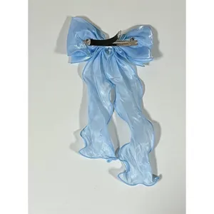 Blue Frill Bow Hair Clip Accessory 🩵 thumbnail 4