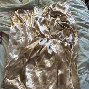 Rose Champagne Satin Formal Dress thumbnail 1