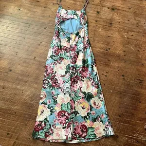 Lost+Wander Emerald Eyes rose teal silky M dress thumbnail 5