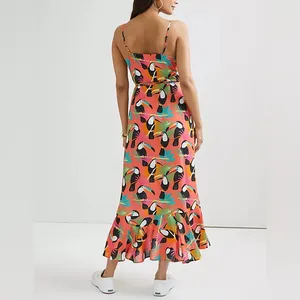 Farm Rio Anthropologie Toucans Wrap Maxi Dress‎ Size XS thumbnail 2