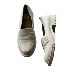 NEW DV Dolce Vita Catalina Lug Sole Loafer Light Taupe Faux Suede thumbnail 5