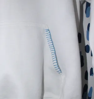 patchwork blue heart sweatshirt White Size s thumbnail 5