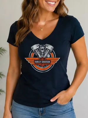NWT * HARLEY DAVIDSON Cotton Short Sleeve Black Tee Shirt Size S thumbnail 1