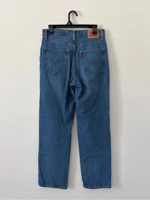 Levi’s ‘94 Baggy Mid Rise Wide Leg Medium Wash Blue Denim Casual Jeans 27 thumbnail 2