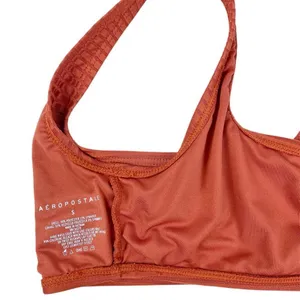 Aeropostale Burnt Orange Ribbed Swim Bikini‎ Bralette Top Size Small thumbnail 5