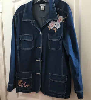 FINAL MARKDOWN Ladies graff by um jacket large Blue thumbnail 1