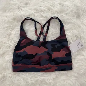 Lululemon Energy Bra Heritage 365 Camo Smoky Red Night Sea Multi Size 2 W2BHES thumbnail 3