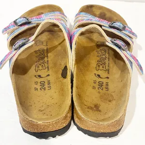 Birkenstock Birkis Size 6 Pink Plaid Double‎ Strap Buckle Sandal thumbnail 4