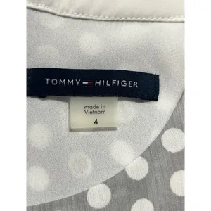 Tommy Hilfiger‎ Polka Dot Halter Maxi Dress Womens 4 Gray White Flowy thumbnail 5