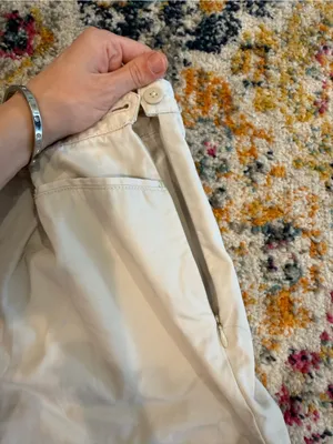 Ann Taylor Cream Cotton Bermuda Shorts thumbnail 2