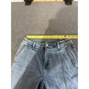 Michael Kors Women's Bootcut Light Wash Blue Denim Jeans Stretch Mid Rise Sz 6 thumbnail 9