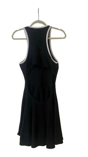 Daily Practice by Anthropologie cut out fit and flare dress black sz Medium thumbnail 4
