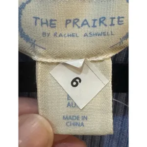 The Prairie‎ By Racheal Ashwell Babydoll Tee Textured Blue Boho Size Large thumbnail 7