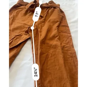 JCrew Paperbag High Rise Wide Leg Crop Twill Pants Terracotta Women’s size 6 thumbnail 15