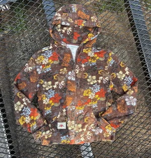 Disneyland Resort Minnie Mouse Surf Co Brown Floral Jacket Size L thumbnail 1