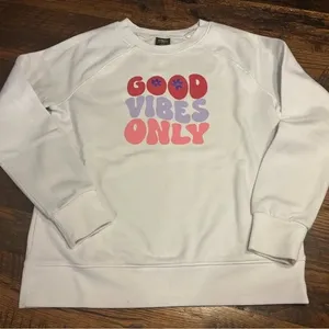 Ladies Small Good Vibes Crew Neck Sweatshirt thumbnail 1