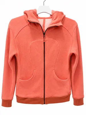 LULULEMON On The Daily Hoodie Jacket grapefruit coral pink size 6 thumbnail 1