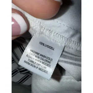 Ann Taylor Loft Striped‎ Summer Pants in Marisa Fit Sz 10 Jasmine Color thumbnail 7